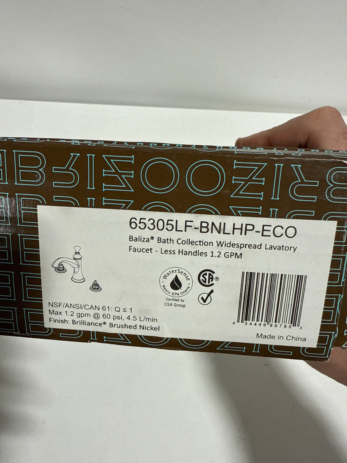 Brizo 65305LF-LHP-ECO Baliza 1.2 GPM Widespread Bathroom Faucet with Pop-up Drain Assembly - *Plumbing