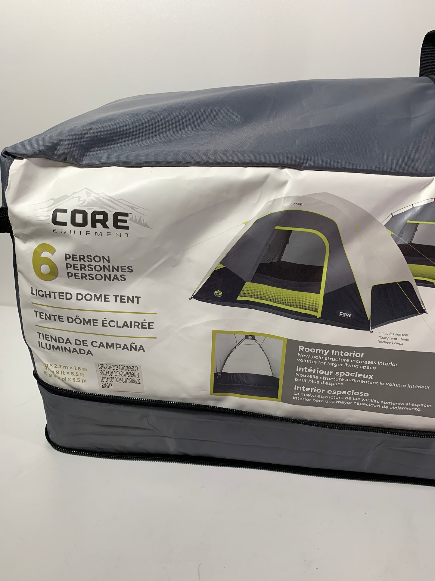 Used CORE 6-person Lighted Dome Tent