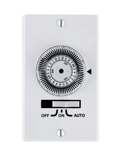 20 Amp 24-Hour Indoor in-Wall Heavy-Duty Mechanical Timer, White