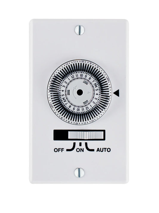 20 Amp 24-Hour Indoor in-Wall Heavy-Duty Mechanical Timer, White
