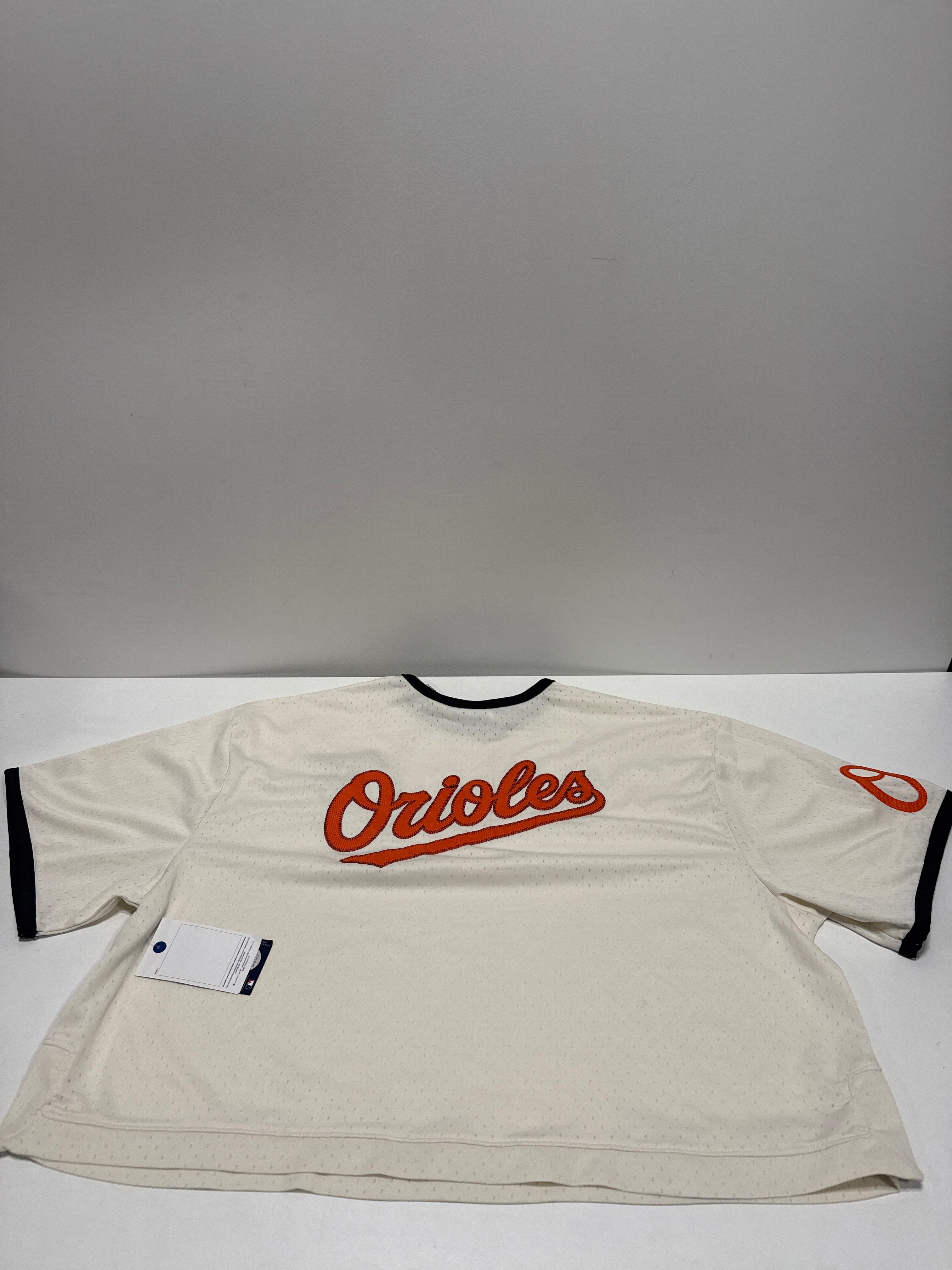 MLB Baltimore Orioles Women's Champion Antique White Mesh Jersey - XL