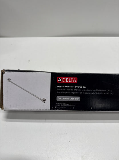 Delta 41942 42" Grab Bar with Concealed Mounting Angular Modern Design Brilliance Stainless Bathroom Hardware and Accessories Bathroom Safety