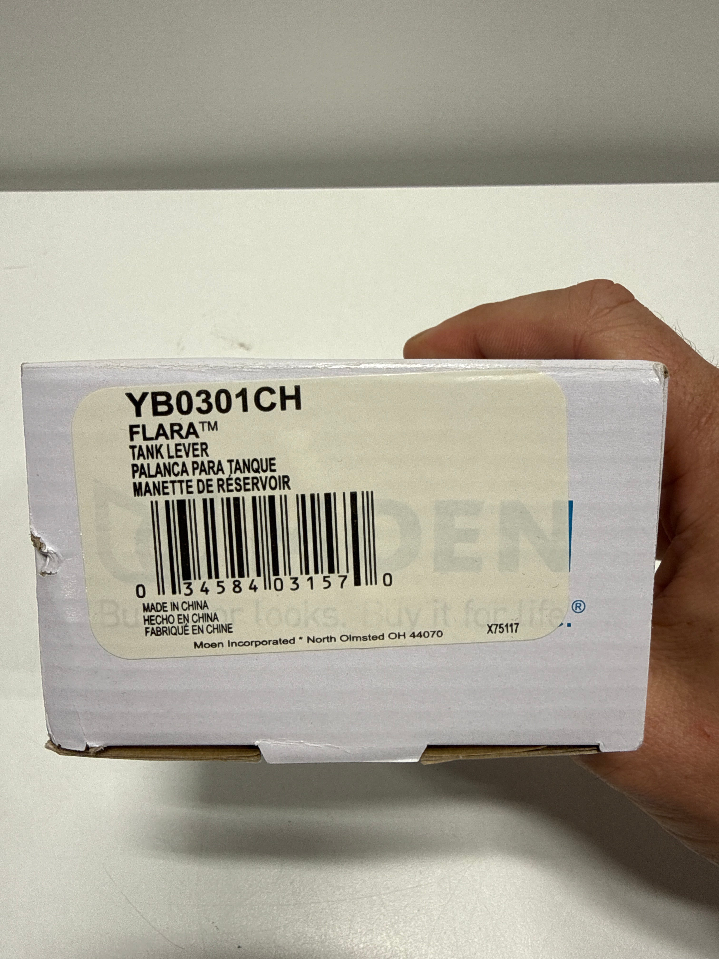 Moen YB0301CH Flara Decorative Toilet Tank Lever Chrome