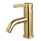 Kingston Brass LS822.CTL Continental 1.2 GPM Single Hole Bathroom Faucet with Pop-up Drain Assembly Polished Brass