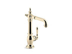 KOHLER K-99267-AF Artifacts Single-handle Bar Sink Faucet Vibrant French Gold