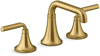 Tone 8 in. Widespread Double Handle Bathroom Faucet in Vibrant Brushed Moderne Brass