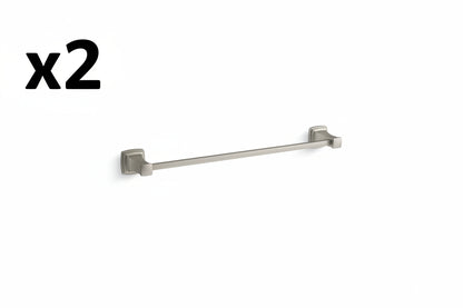 2 x Kohler Riff 24 in. Single Towel Bar in Vibrant Brushed Nickel