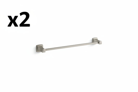 2 x Kohler Riff 24 in. Single Towel Bar in Vibrant Brushed Nickel