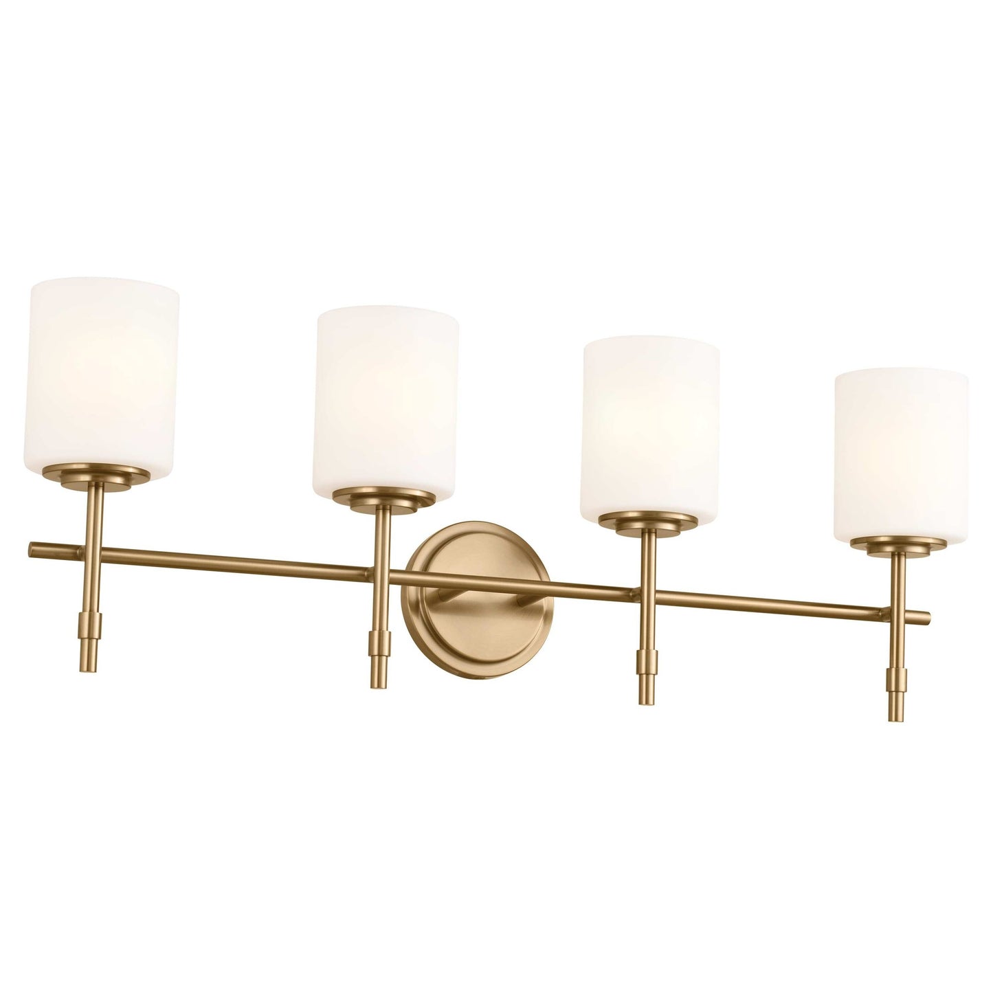 Kichler Ali 4 Light Bathroom Vanity Light in Brushed Natural Brass - *Lighting & Electrical