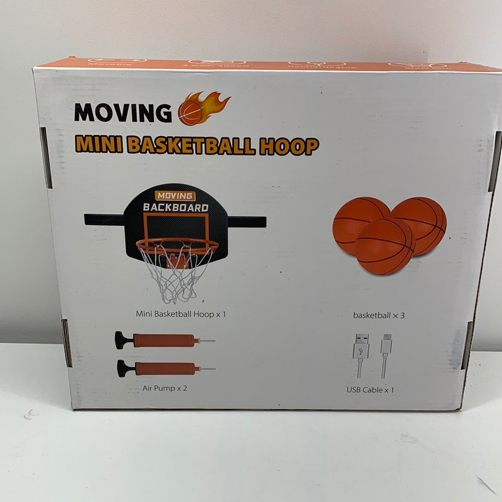 Moving Basketball Hoop Indoor for Kids and Adults Pro Mini Basketball Hoop Over The Door with 3 Balls & 2 Air Pump Toys