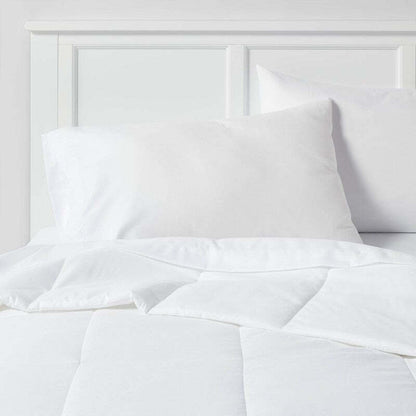 Twin/Twin XL All Season Comforter Insert White - Room Essentials™: Microfiber Secure Corner Tabs Box Quilting 170