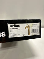 Kraus KVF-1200 Arlo 1.2 GPM Deck Mounted Bathroom Faucet with Pop-up Drain Brushed Gold Faucet Bathroom Sink Faucets Single Handle