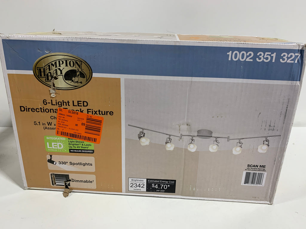 6-Light 4 ft. Chrome Integrated LED Track Lighting Kit - *Lighting & Electrical