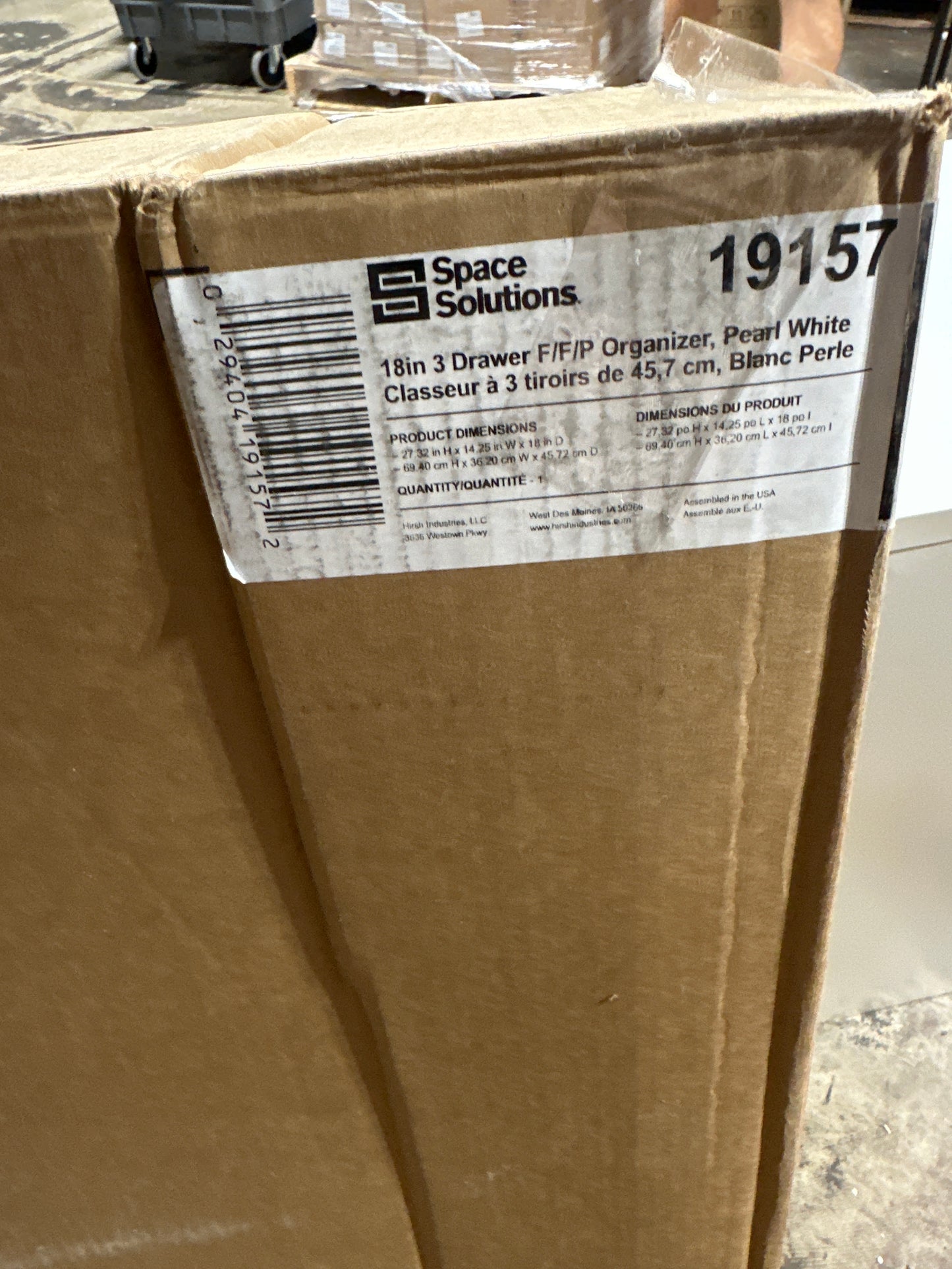 Dent Space Solutions 3 Drawer Letter Width Vertical File Cabinet with Pencil Drawer White