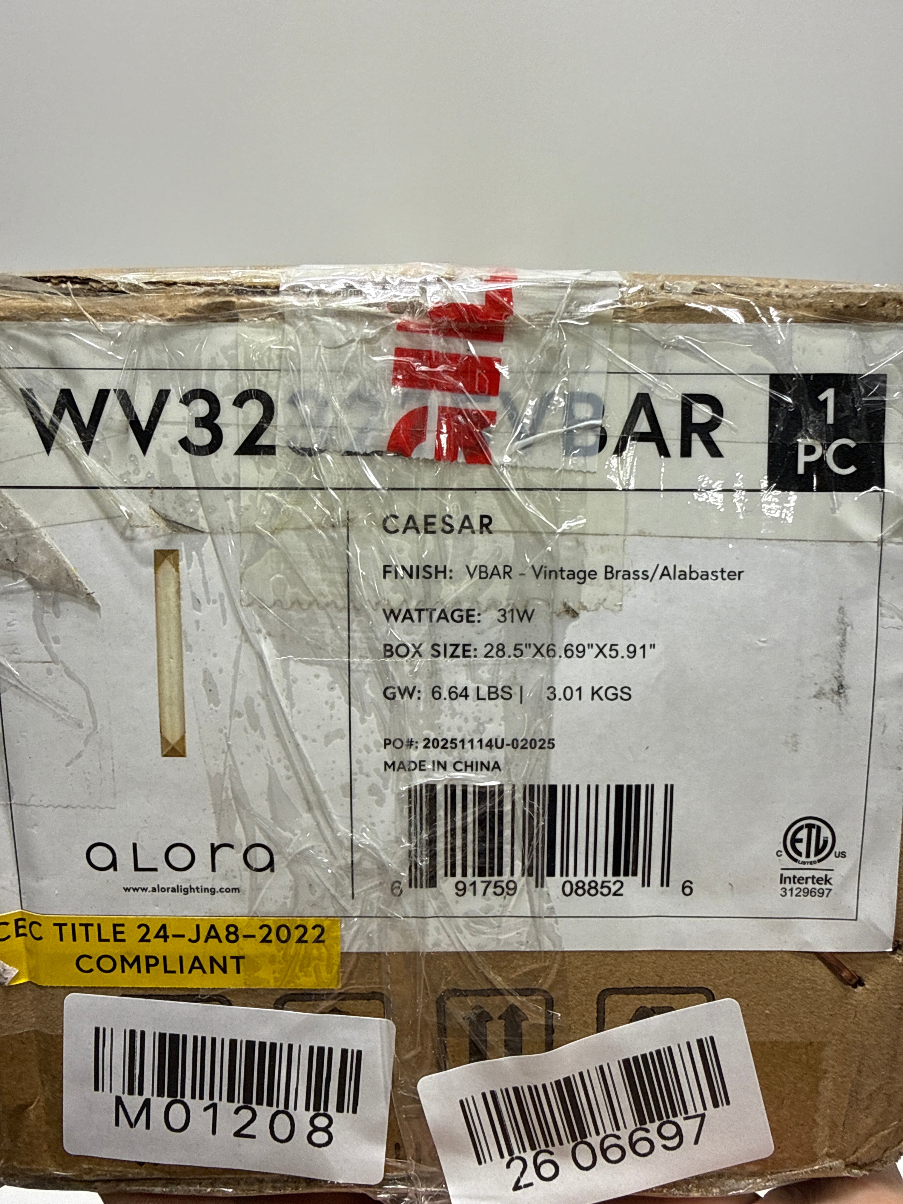 Alora Lighting Alan Pepin Caesar 25 Inch LED Bath Vanity Light Caesar - WV323225VBAR - Modern Contemporary