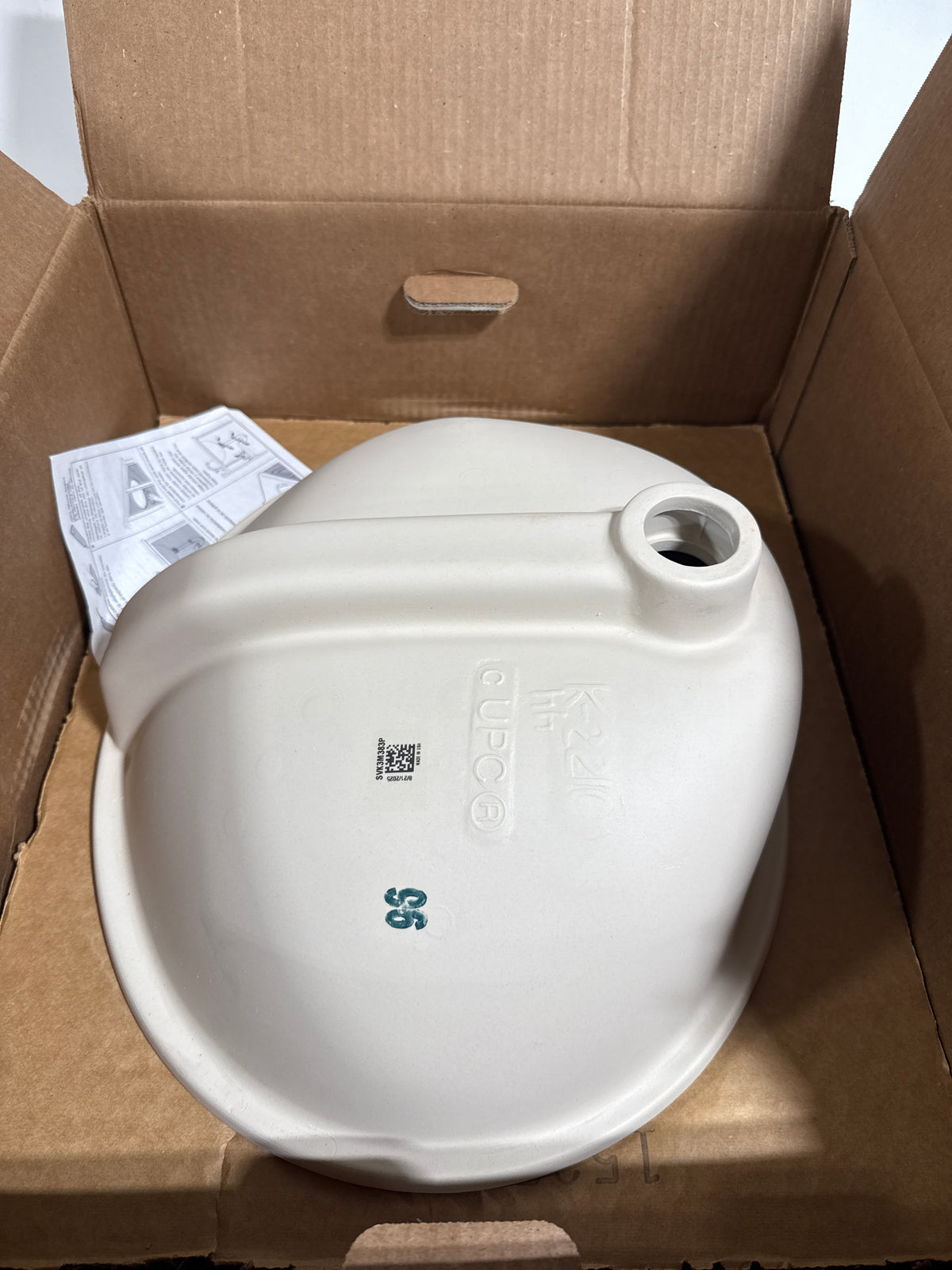 KOHLER K-2210-96 Caxton Under-Mount Bathroom Sink Biscuit Include Overflow Drain Fits 14’’ x17’’ Cutouts Undermount