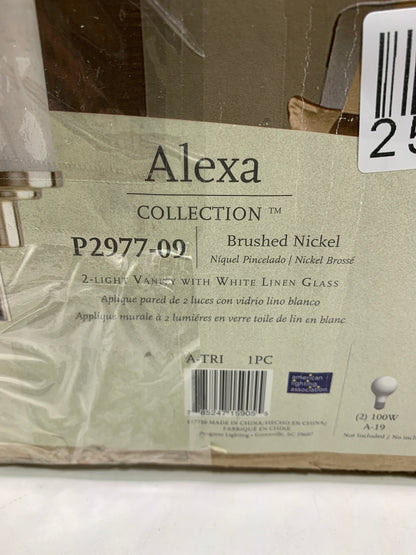 Alexa 2-Light Bath & Vanity, 100 W, Brushed Nickel