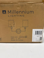 Millennium Lighting 99802 Leena 2 Light 16" Wide Vanity Light Vintage Brass Indoor Lighting Bathroom Fixtures Vanity Light