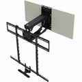MantelMount - MM700 Premier Fireplace Pull-Down TV Mount-50"-90" & up to 115 Lb TVs, Patented Auto-Straightening & Heat-Sensor Handles - Black