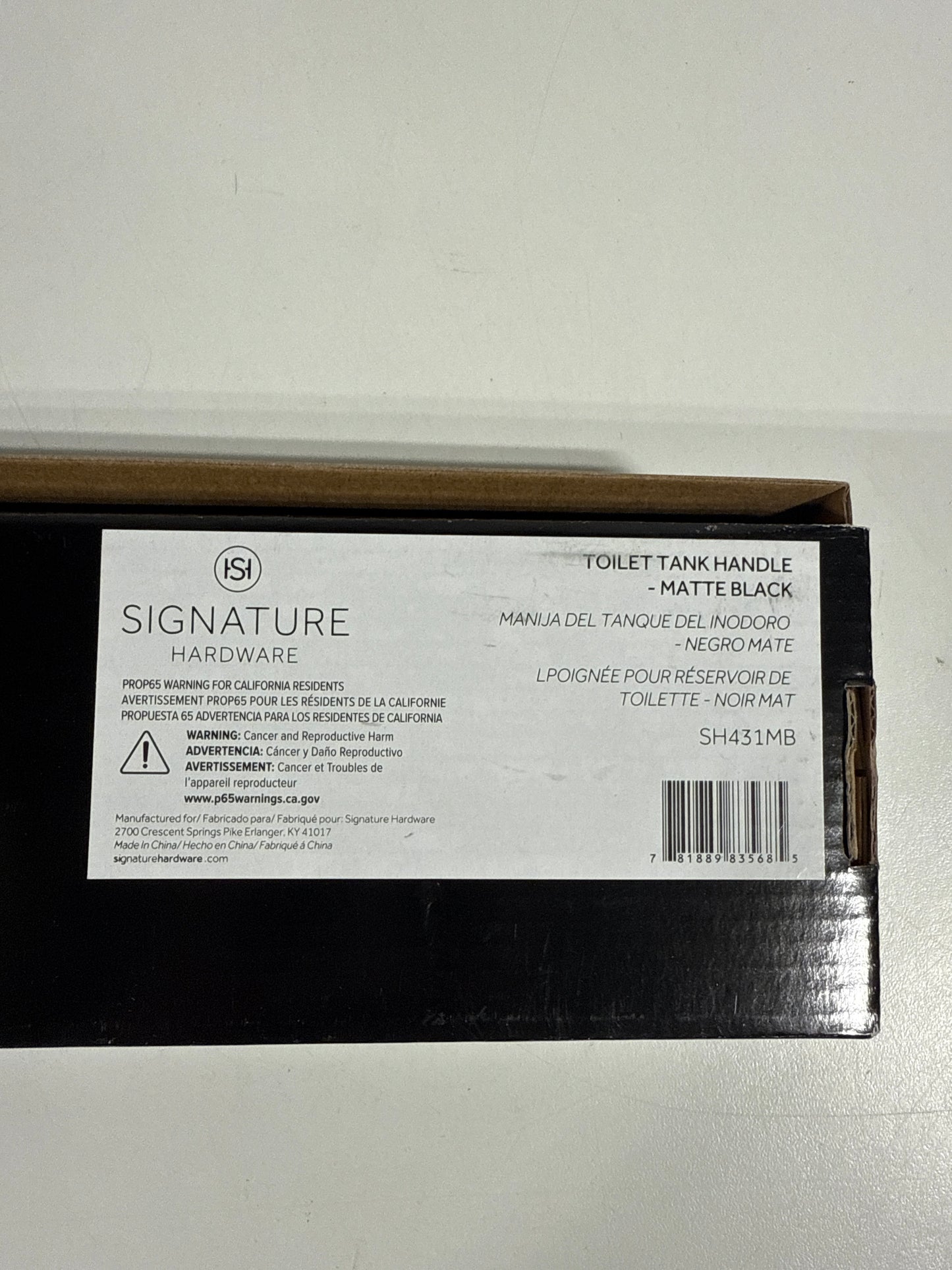 Signature Hardware 481197 Sitka Left Hand Toilet Tank Handle Matte Black - *Plumbing