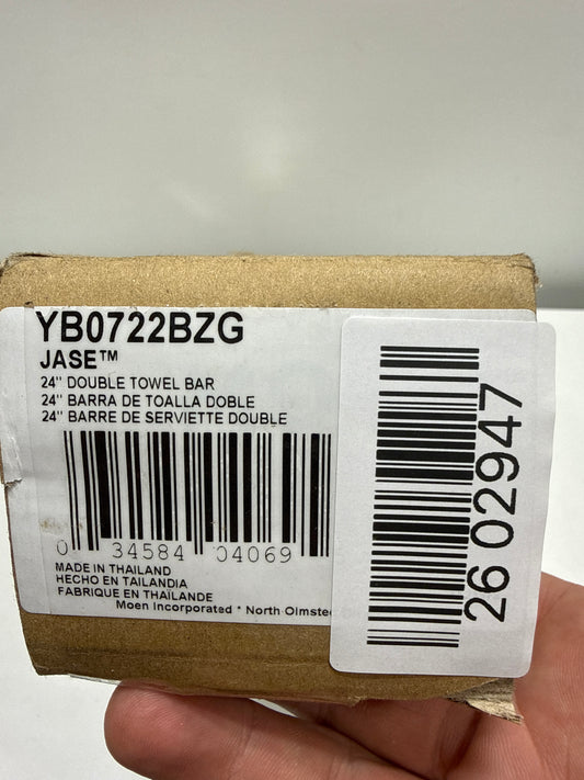 Moen YB0722 Jase 24" Double Towel Bar Bronzed Gold
