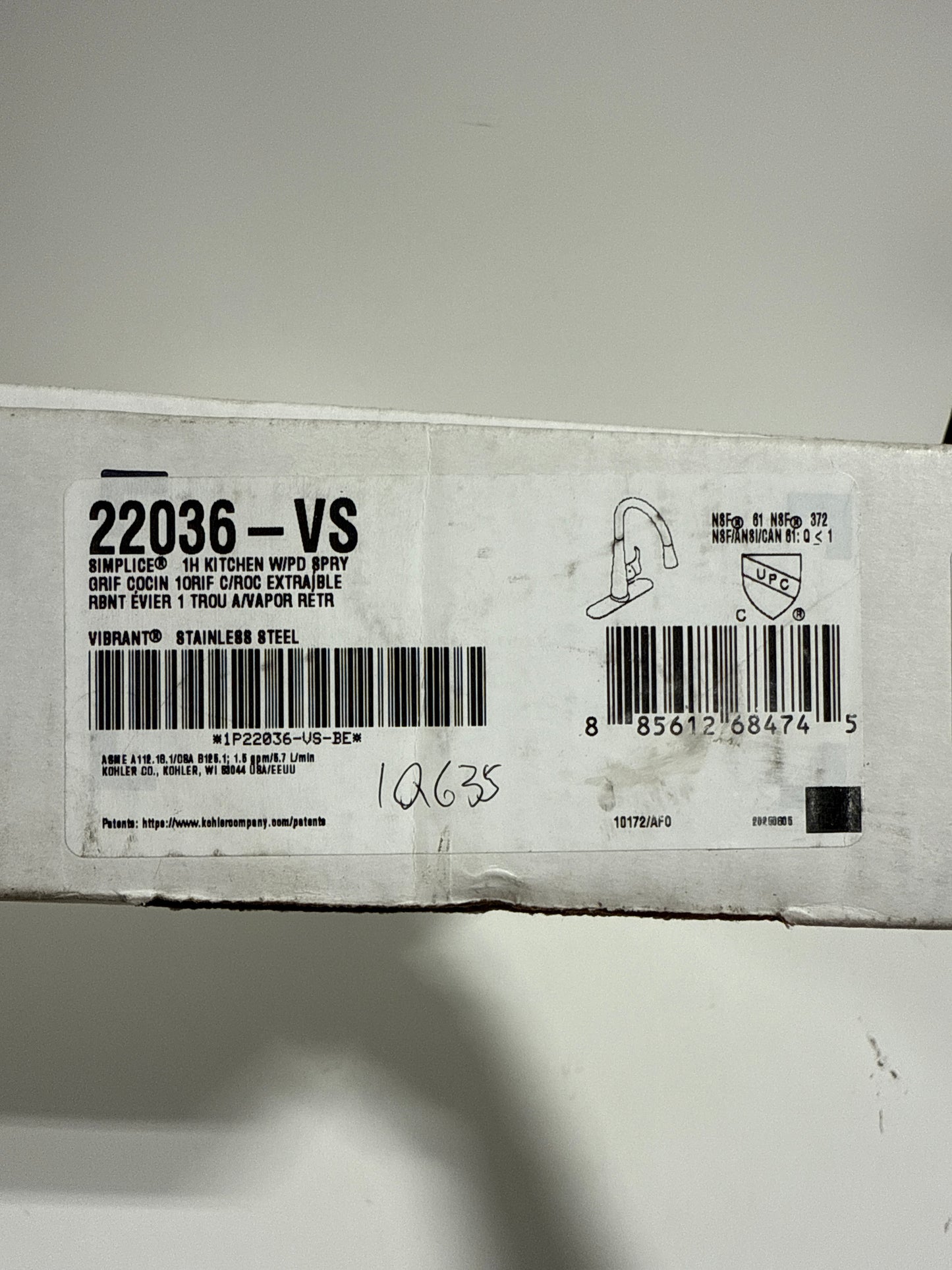 For Parts Simplice Touchless Single-Handle Pull-Down Sprayer Kitchen Faucet in Vibrant Stainless