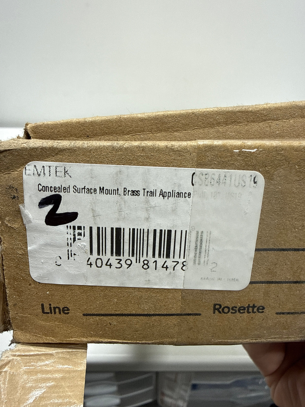 Chip 2 x Emtek CS86441 Trail 18 Inch Center to Center Handle Appliance Pull Flat Black Cabinet Hardware Pulls Appliance