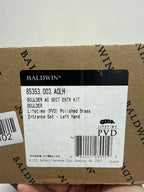 Baldwin 85353.ACLH Boulder Sectional Entry Left Handed Handle Set Kit with Inter, Lifetime Polished Brass