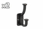 2 x Alder 4-1/2 in. L Oil Rubbed Bronze Double Prong Wall Hook