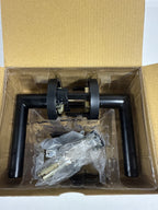 Kwikset 720MILRDT Milan Passage Door Lever Set with Round Rose Matte Black Door - *Tools Hardware & Misc