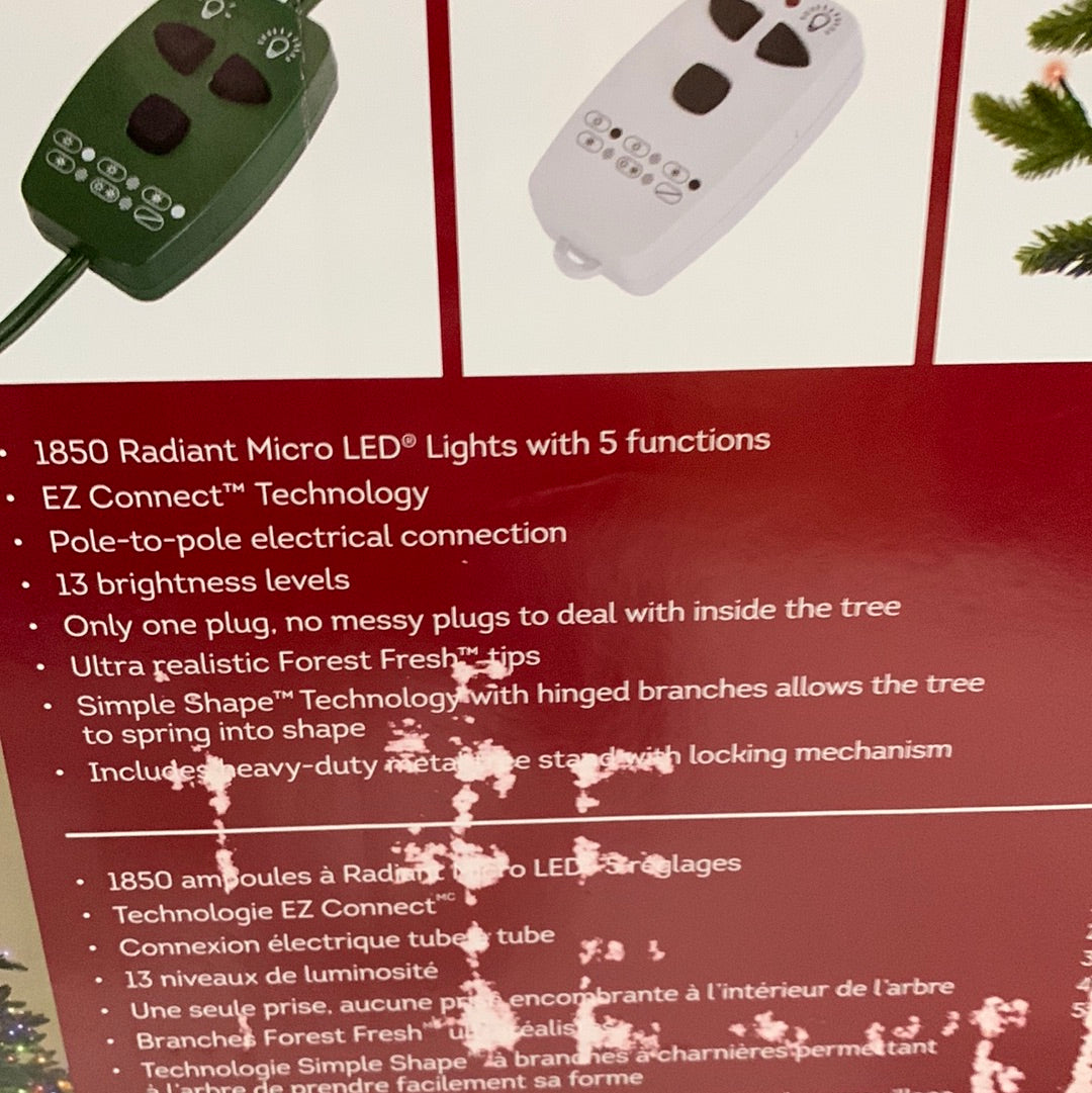 Kirkland 7.5 ft Artificial Pre Lit LED White/Multi Color Christmas Tree