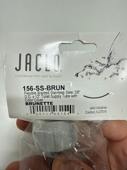 Jaclo 156-ss-brun SS Toilet Supply Tube, 3/8" x 12", Brunette