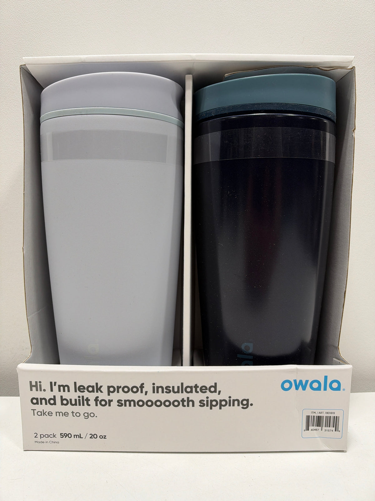 2 x Owala SmoothSip Slider 20oz