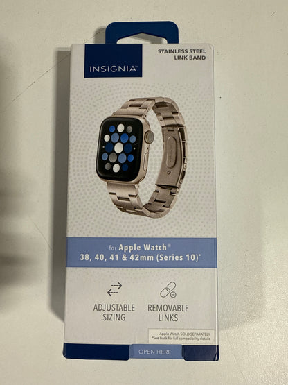 Insignia™ - Stainless Steel Link Band for Apple Watch 38mm, 40mm. 41mm (All Series), and 42mm Series 10 - Champagne