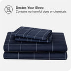 Bare Home California King Sheet Set - Luxury 1800 Ultra- Soft Double Brushed Microfiber - Deep Pockets - Easy Fit - 4 Piece Bedding Sheet Set (California King, Grid - Midnight/White)