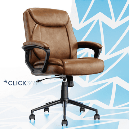 Click365 - Transform 1.0 Bonded Leather Desk Office Chair - Cognac