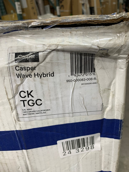 Casper - Wave Hybrid Mattress, California King - Gray