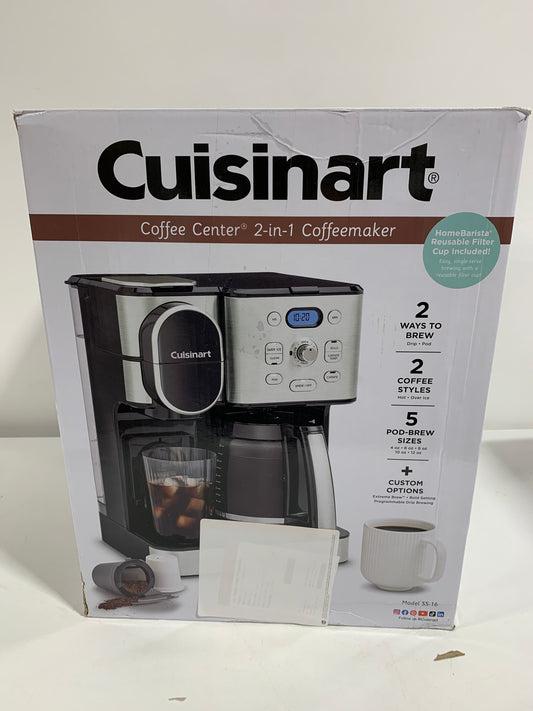 Cuisinart - 12 Cup 2-In-1 Coffee Center Coffeemaker - Black Stainless Steel