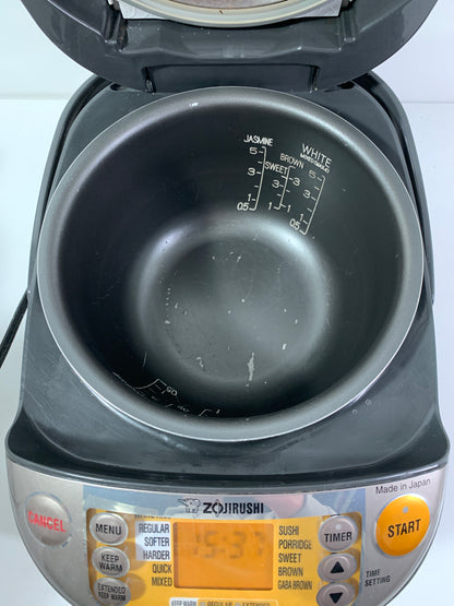 Used Zojirushi Induction Heating System Rice Cooker and Warmer (5.5-Cup) - Silver