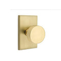 Emtek Privacy Set, Modern Rectangle Rosette, Modern Round Knob, Satin Brass