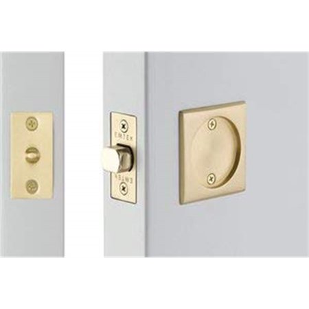 Emtek Tubular Pocket Door (Square Passage, Satin Brass (US4))