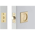 Emtek Tubular Pocket Door (Square Passage, Satin Brass (US4))