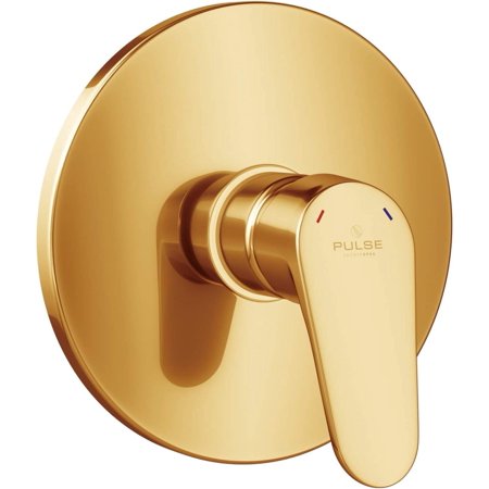 Codllyne 3001-RIV-PB-BG Tru-Temp Mixing Valve Pressure Balance Rough-in Valve Trim Kit Round 1/2 NPT Brushed Gold