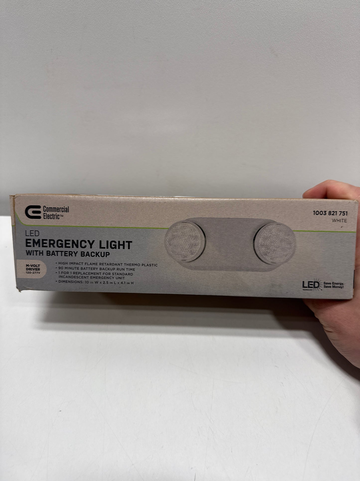 Oval 11-Watt Equivalent Integrated LED White Emergency Light with Ni-Cad 3.6-Volt Battery