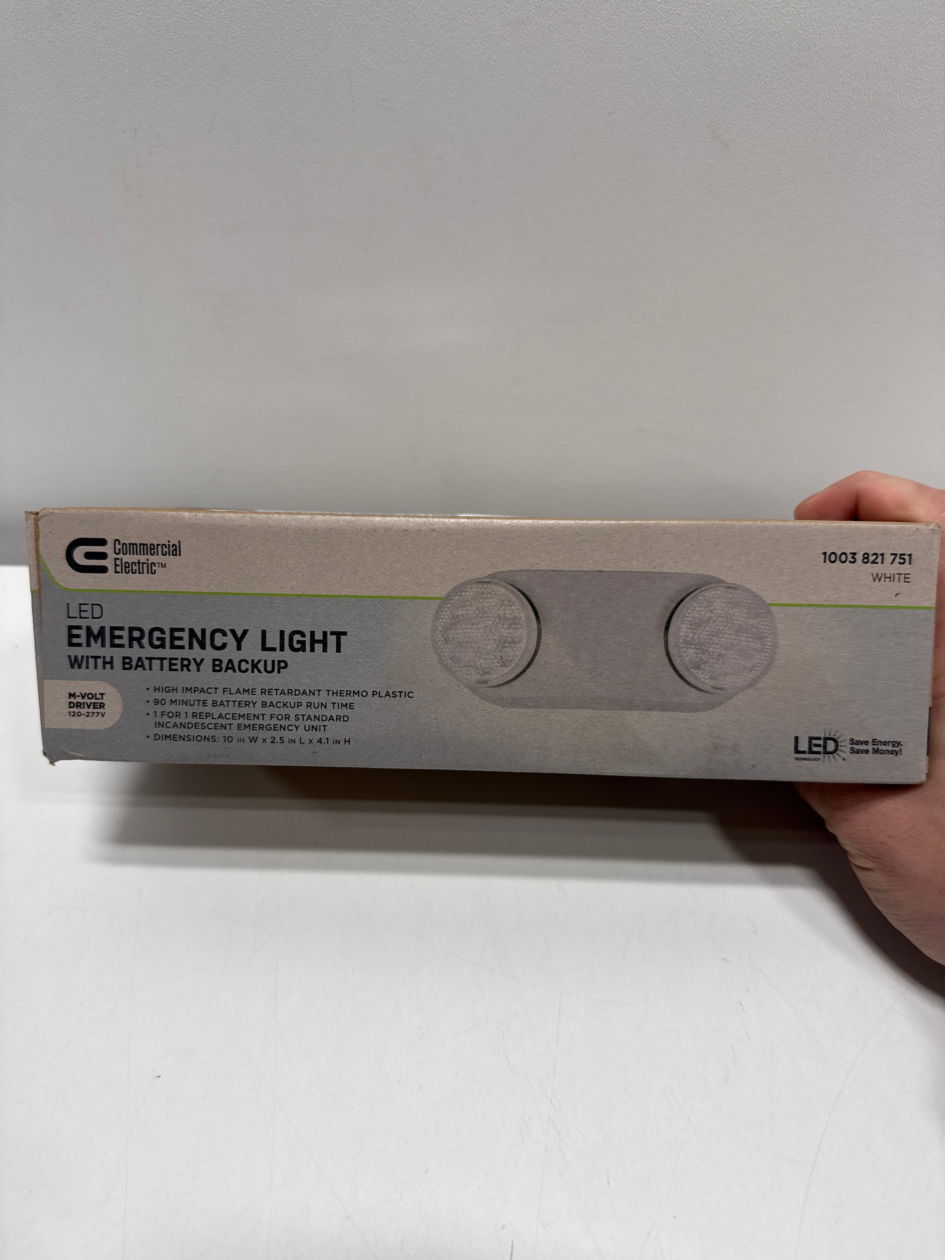 Oval 11-Watt Equivalent Integrated LED White Emergency Light with Ni-Cad 3.6-Volt Battery
