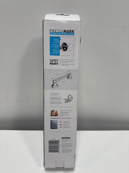 Moen Banbury 9 in. X 0.875 in. Grab Bar with Press and Mark in Brushed Nickel