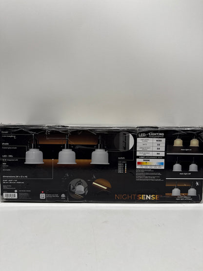 Rockhill 22 in. 3-Light LED Wall Sconce Vanity Light Matte Black for Bathroom Kitchen with Motion Activated Night