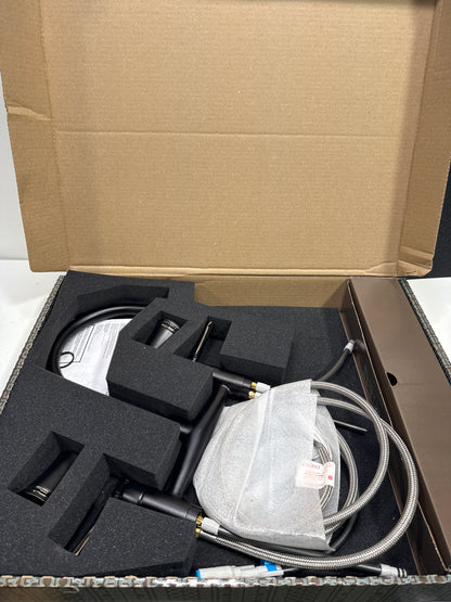 See Desc Brizo 62558LF Tulham 1.8 GPM Bridge Kitchen Faucet with Side Spray Matte Black / Brilliance Black