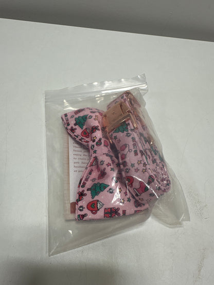 Lionet Paws Christmas Dog Collar, Cute Winter Pink Dog Collar for Large Dogs, Adjustable Cotton Gloves Pet Collars for Medium Large Dogs