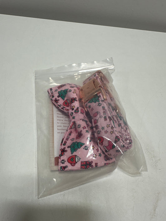 Lionet Paws Christmas Dog Collar, Cute Winter Pink Dog Collar for Large Dogs, Adjustable Cotton Gloves Pet Collars for Medium Large Dogs